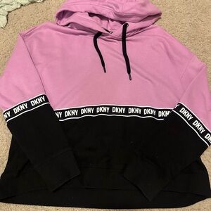 DKNY Lavender and Black Pullover